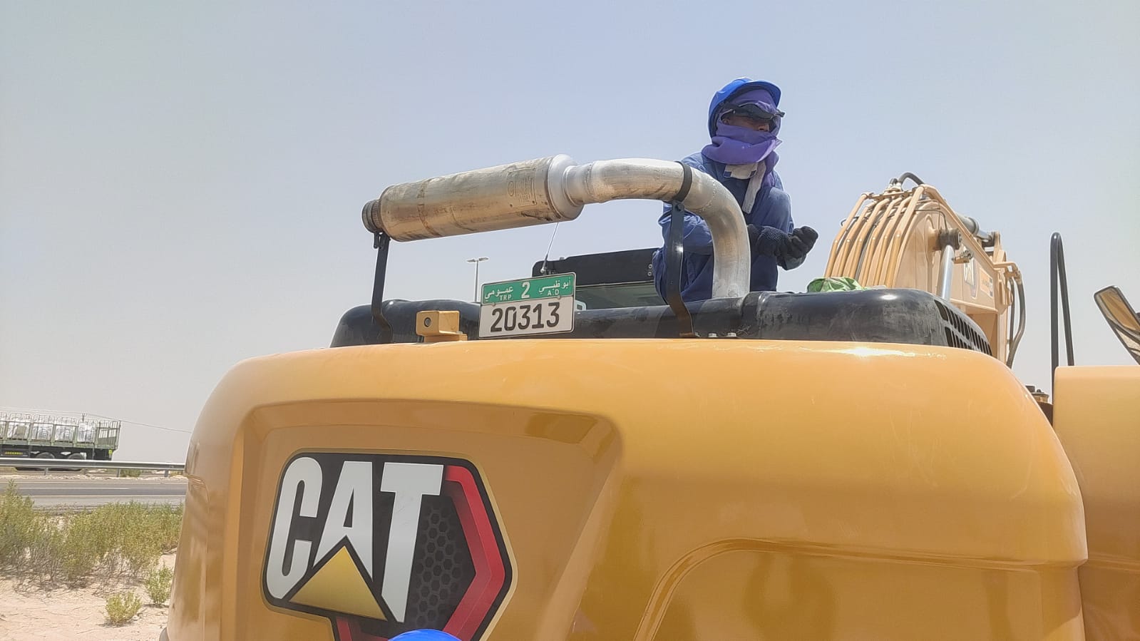 CAT Excavator Exhaust Modification